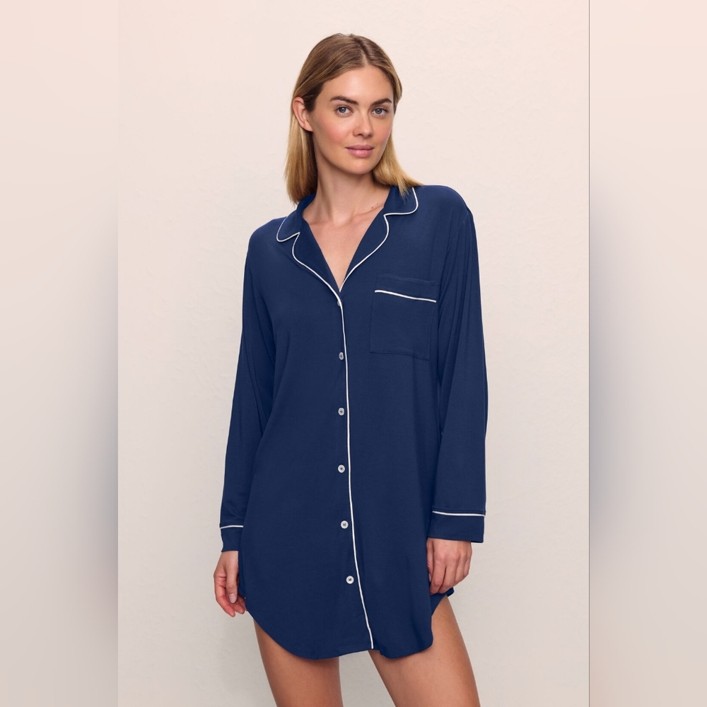 NWT Gisele TENCEL Modal Sleepshirt - Navy - Size M
